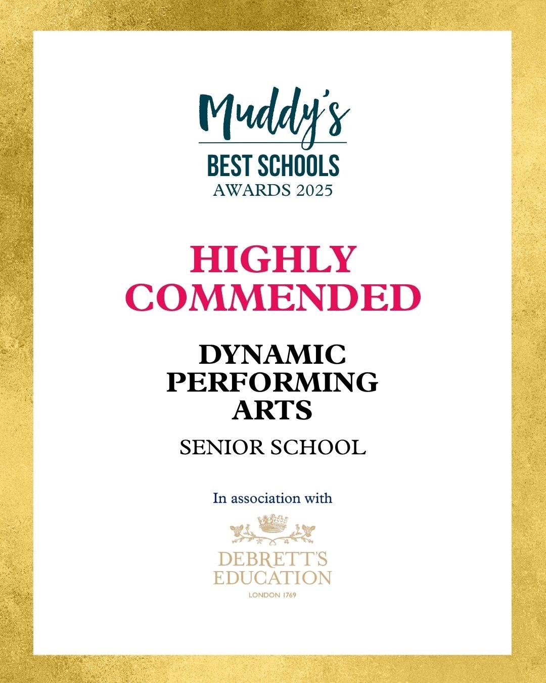 St Edward’s Highly Commended in Muddy Stilettos School Awards 2025